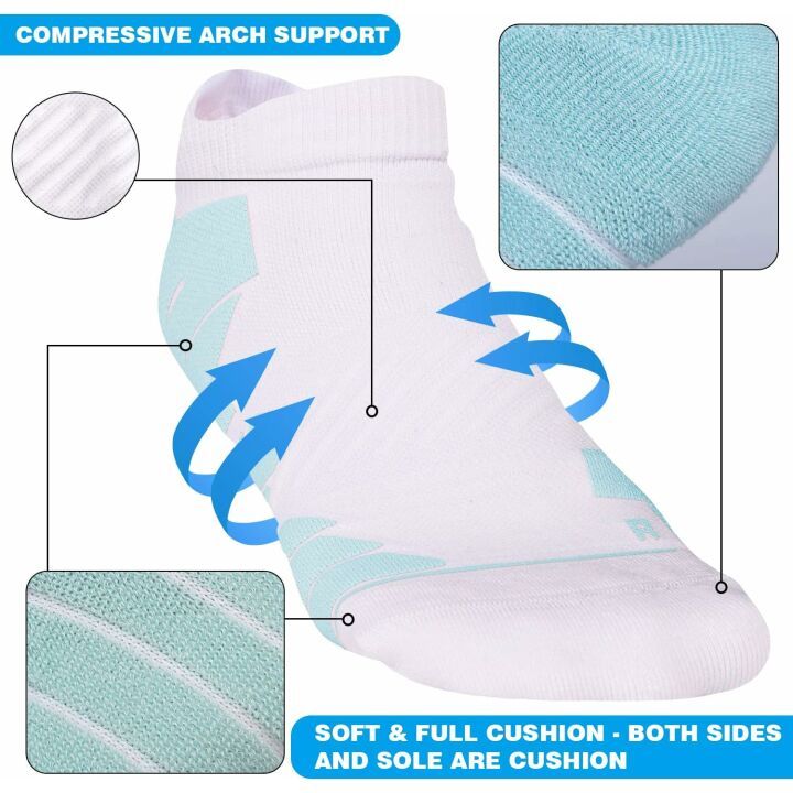 Hylaea No Show Running Socks - Coolmax Protection