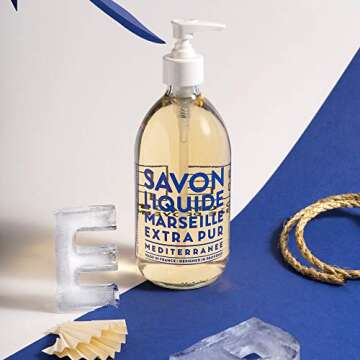 Compagnie de Provence Savon de Marseille Extra Pure Liquid Soap - Mediterranean Sea - 16.9 Fl Oz Gla...