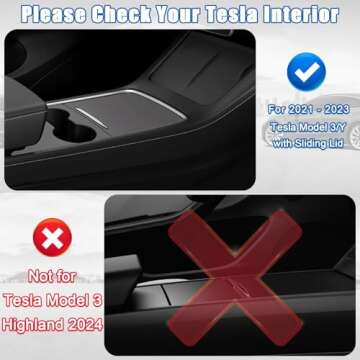 XINTUO 5Pcs Center Console Organizer Tray Compatible for Tesla Model Y Accessories 2025 2024-2021 Ar...