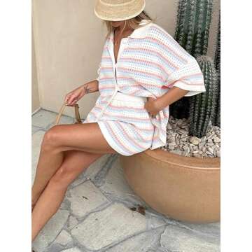 Stylish Thopavenoir Women Knitted Pajamas Set Two-Piece