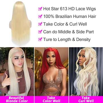 Buy HOT STAR 613 Blonde Glueless Closure Wig Online