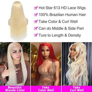 Buy HOT STAR 613 Blonde Glueless Closure Wig Online