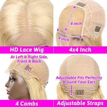 Buy HOT STAR 613 Blonde Glueless Closure Wig Online