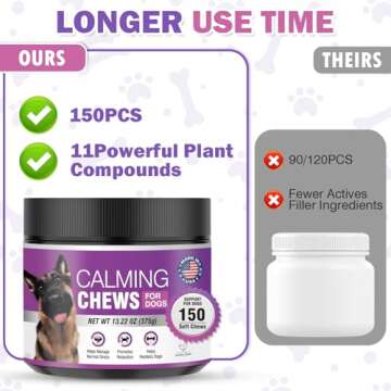 Hemp Calming Chews for Dogs Anxiety Relief 150PCs