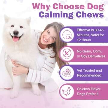 Hemp Calming Chews for Dogs Anxiety Relief 150PCs