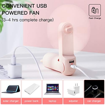 Portable Fan with Power Bank and Flashlight Functionality
