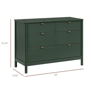 Babyletto Bondi 6-Drawer Dresser in Forest Green