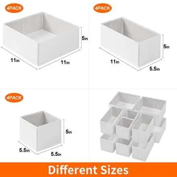 Stero 12 Pack Drawer Organizers for Clothing and Storage