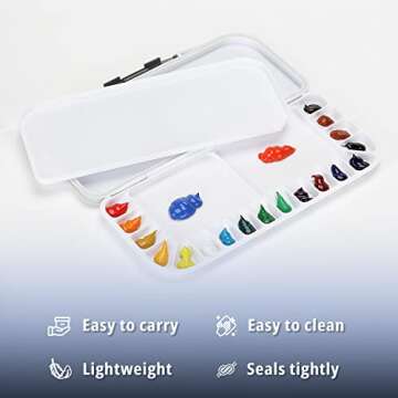 Mr. Pen Airtight Watercolor Palette with Lid 18 Wells
