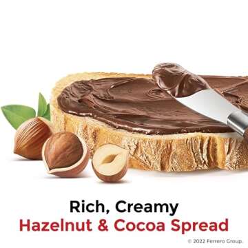 Nutella Hazelnut Spread with Cocoa for Breakfast, 35.3 oz Jar, Holiday Baking and Desserts