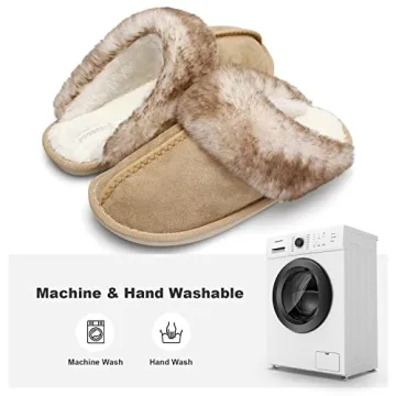 Warm Plush Faux Fur Slippers for Women Indoor Outdoor