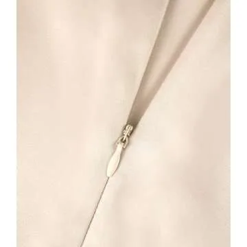 Outoshe Women's Satin High Waisted Maxi Skirts Hidden Elasticized Waistband A Line Long Skirt