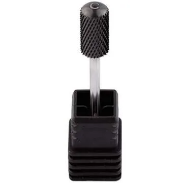 PANA Smooth Top Large Barrel 3/32" Shank Size - (DLC Black, Coarse Grit) - Fast remove Acrylic or Hard Gel Nail Drill Bit for Manicure Pedicure Salon Professional or Beginner
