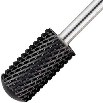 PANA Smooth Top Large Barrel 3/32" Shank Size - (DLC Black, Coarse Grit) - Fast remove Acrylic or Hard Gel Nail Drill Bit for Manicure Pedicure Salon Professional or Beginner