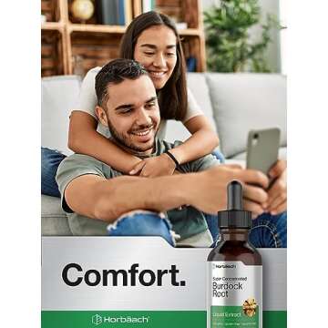 Horbäach Burdock Root Tincture | 2 fl oz | Super Concentrated Herb Extract | Vegetarian, Non-GMO, Glutren Free, Alcohol Free