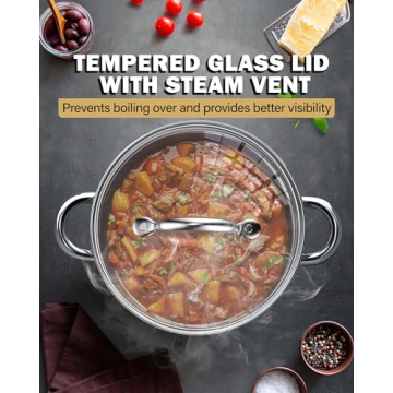 Cook N Home 12-Piece Stainless Steel Cookware Set