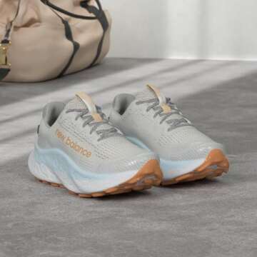 New Balance Women's Fresh Foam X More Trail V3 - Trail Running Shoe in Grey Matter/Copper/Quarry Blu...