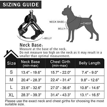 WINSEE No Pull Dog Harness, Step in Dog Harness with a Dog Collar, Chest Adjustable Soft Padded Vest...