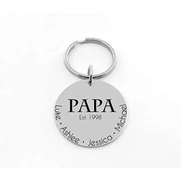 Personalized Key Chain for Dad Custom Engraved Gifts