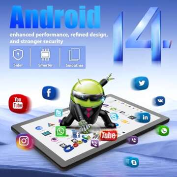 HiGrace Android Tablet - 14GB RAM, 11 Inch, Octa-Core, Keyboard + Mouse Included