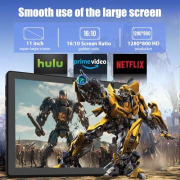 HiGrace Android Tablet 14GB RAM 11 Inch with Keyboard