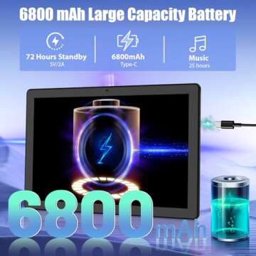 HiGrace Android Tablet 14GB RAM 11 Inch with Keyboard