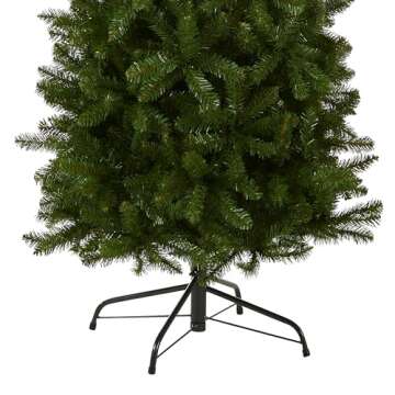 National Tree Company Artificial Slim Christmas Tree, Green, Kingswood Fir, Includes Stand, 7 Feet