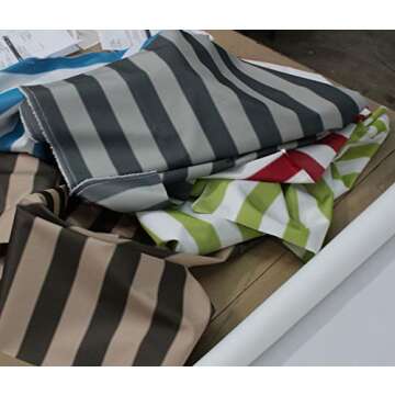 Durable Mybecca Stripe Canvas Fabric - 600 Denier, Indoor/Outdoor
