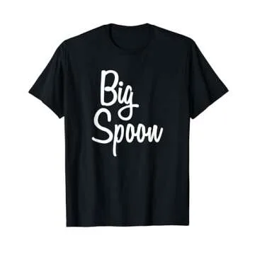 Funny Big Spoon Little Spoon T-Shirt for Couples Gift