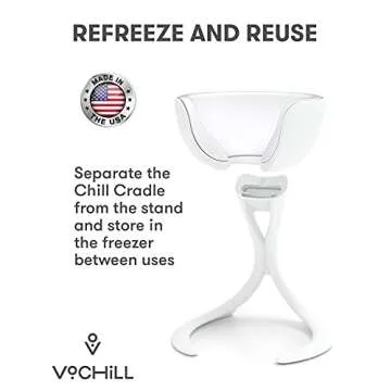 VoChill Personal Wine Chiller | USA Made Chill Cradle for Your Stemware