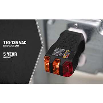 Southwire GFCI Receptacle Tester - Reliable and Compact Tool