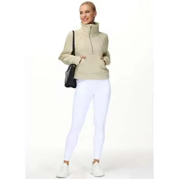 Shop THE GYM PEOPLE Women's Cozy Half Zip Sweatshirt