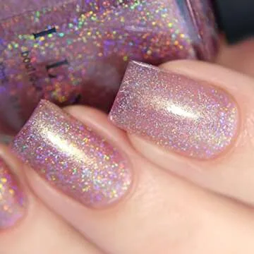 ILNP Ballet Slipper Soft Pink Holographic Nail Polish