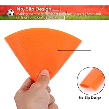 WUSHUANG 10 Inch Poly Vinyl Spot Markers- Non Slip Rubber Agility Markers Flat Field Cones Floor Dots-for Exercise Drills, Sports, Games, Speed Agility Training -10 Pcs
