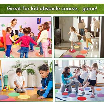 WUSHUANG 10 Inch Poly Vinyl Spot Markers- Non Slip Rubber Agility Markers Flat Field Cones Floor Dots-for Exercise Drills, Sports, Games, Speed Agility Training -10 Pcs