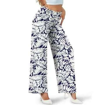 Arolina Palazzo Pants for Women Dressy Casual Wide Leg Pants for Women Stretchy Flowy High Waist Lou...