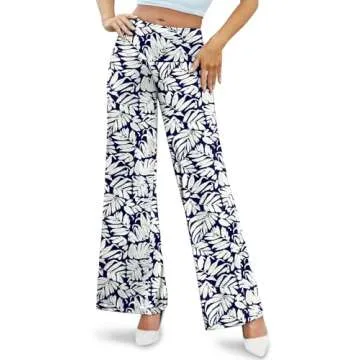 Arolina Palazzo Pants for Women Dressy Casual Wide Leg Pants for Women Stretchy Flowy High Waist Lounge Pants Trousers