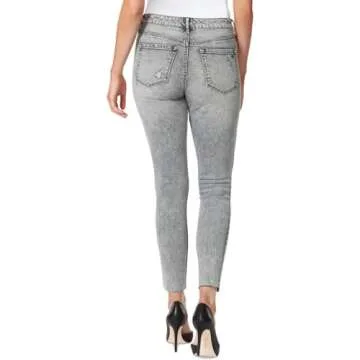 Jessica Simpson Women's Adored Curvy High Rise Ankle Skinny, Super Fun, 30 Regular