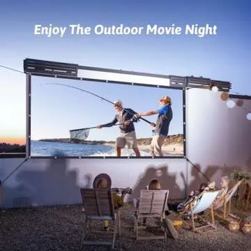 Projector Screen, antmap 120 inch Portable Projector Screen with 3-Layer Material, Outdoor Projector Screen Movie Screen with 160°Wide Viewing Angle and Clearer Images