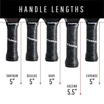 TMPR Sports Ascend XT - Pickleball Paddle, Red, Medium Weight (7.5-7.6 oz)