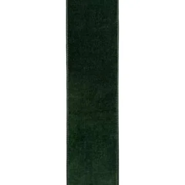 3.5" x 25ft. Green Velvet Wired Ribbon by Celebrate It™ Christmas - Christmas Ribbon for Home Décor and Crafting