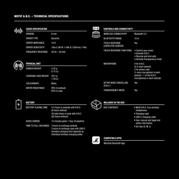 Marshall Motif True Wireless Noise Canceling Headphones