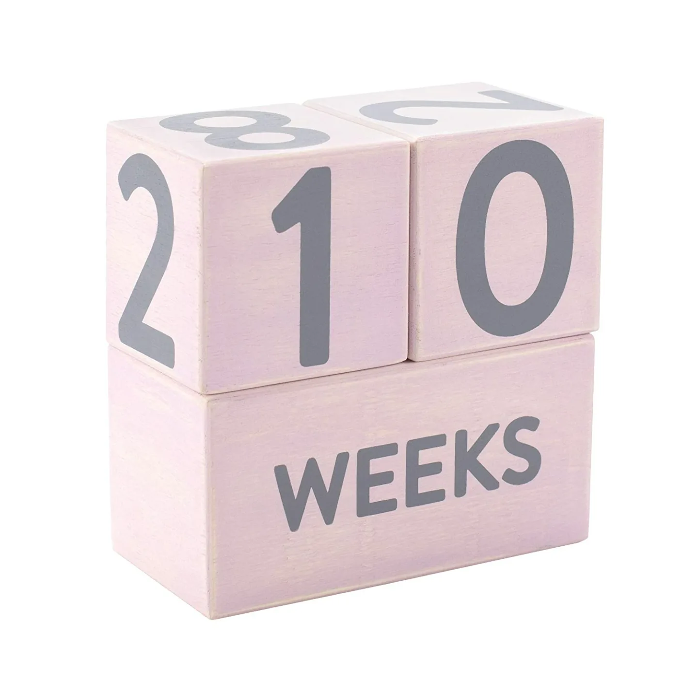 Pearhead Pink Baby Milestone Age Blocks for Photos