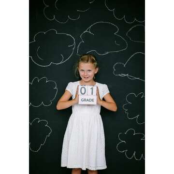 Pearhead Pink Baby Milestone Age Blocks for Photos