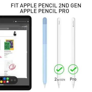 Delidigi Pencil Case Compatible with Apple Pencil Pro and Apple Pencil 2nd Generation Case, Gradient Color Case Sleeve Silicone Cover Accessories for Apple Pencil