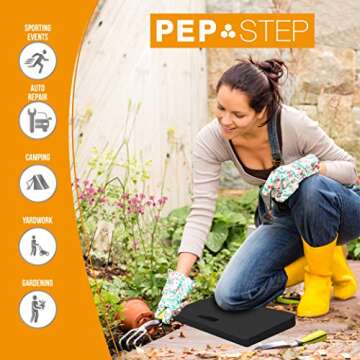 Kneeling Pad Extra Thick [2 Pack]| Garden and Bath Kneeler Knee Pad for Baby Bath | Gardening Kneeling Pads for Work | Foam Pad Kneepad for Cleaning, Yoga, Work Exercise Mat Extra Large THICKEST 18x11