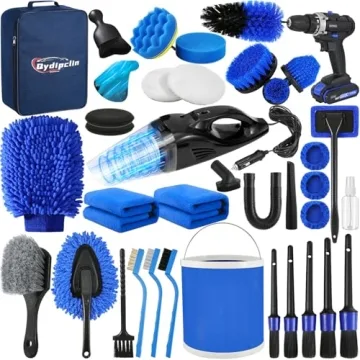 Qydipclin 38Pcs Car Detailing Kit, Car Detailing Brush Set, Car Wash Cleaning Kit, Car Detailing Bru...