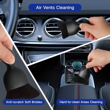 Qydipclin 38Pcs Car Detailing Kit, Car Detailing Brush Set, Car Wash Cleaning Kit, Car Detailing Brushes, Professional Car Care Kit for Interior Exterior Wheels, Blue