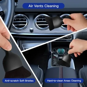 Qydipclin 38Pcs Car Detailing Kit, Car Detailing Brush Set, Car Wash Cleaning Kit, Car Detailing Brushes, Professional Car Care Kit for Interior Exterior Wheels, Blue