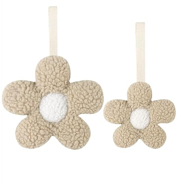 Baby Daisy Pacifier Holder, Light and Soft Dummy Holder Handmade 2 Pack, Decor for Nursing Kids Room